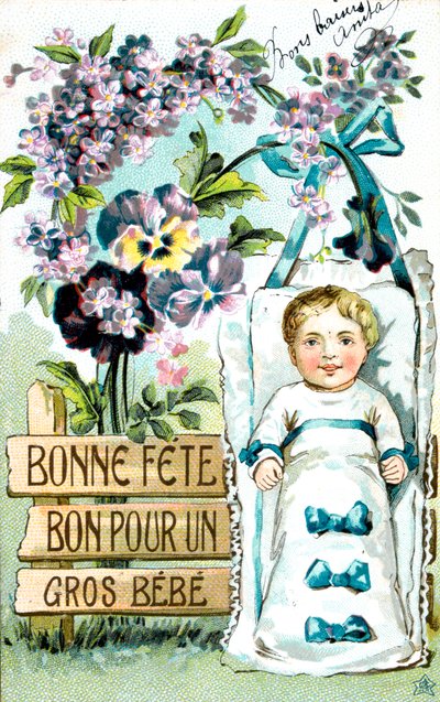 Buon compleanno, Grande Bambino, Cartolina francese da Unbekannt