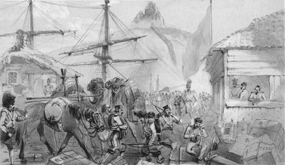 Porto di Balaklava. Il luogo di sbarco, c1850s da Unbekannt