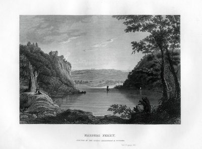 Harpers Ferry, confluenza dei fiumi Shenandoah e Potomac, Virginia Occidentale, USA, 1855 da Unbekannt