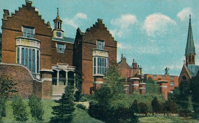 Harrow Old School e Cappella, c1910 da Unbekannt
