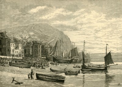 Hastings: Il quartiere dei pescatori, 1898 da Unbekannt