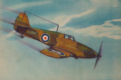 Caccia Hurricane, monoplano da combattimento, c. 1944 da Unbekannt