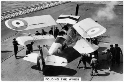 Hawker Osprey sul ponte della portaerei HMS Eagle, 1937 da Unbekannt
