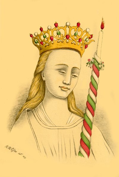 Testa II. Da uno dei dipinti murali nella chiesa di Eton, 1911 da Unbekannt