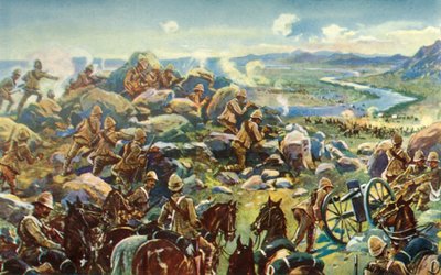Fermare Cronje - Il generale French blocca la strada a Koodoosrand Drift, 1901 da Unbekannt