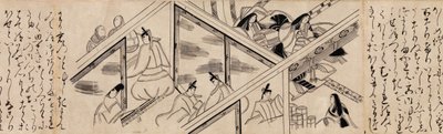 Capitolo Heartvine Aoi da Il Racconto di Genji Genji monogatari, XVI secolo da Unbekannt