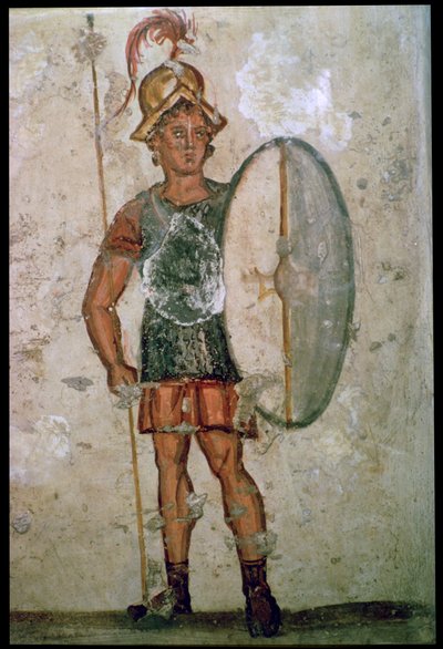 Pittura murale ellenistica di un soldato da Unbekannt