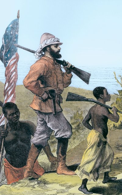 Henry Morton Stanley si avvicina al Lago Tanganica, Africa, XIX secolo da Unbekannt