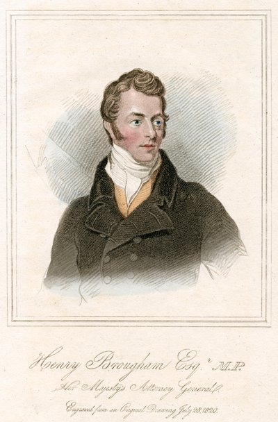Henry Peter Brougham, 1° Barone Brougham e Vaux, avvocato e politico scozzese, c1820 da Unbekannt