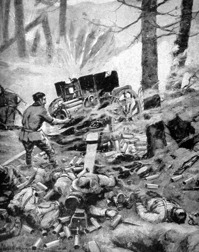 Eroismo di una batteria italiana da 75 mm, Prima Guerra Mondiale da Unbekannt
