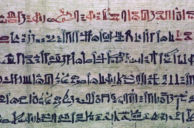 Scrittura ieratica egiziana dal Libro dei Morti da Unbekannt