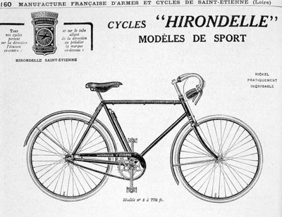 Hirondelle Saint Etienne, pubblicità per il turismo in bicicletta da Unbekannt