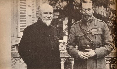 Sua Maestà con il Presidente Poincare al Quartier Generale Britannico in Francia da Unbekannt