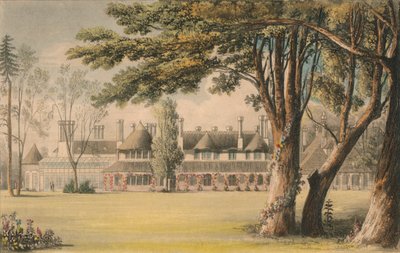 Il cottage di Sua Maestà, visto dal prato, 1823 da Unbekannt