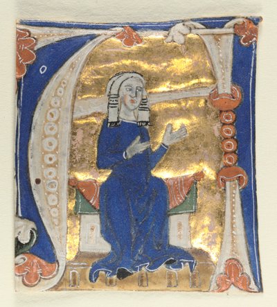 Iniziale istoriata A ritagliata da una Bibbia, 1200 da Unbekannt