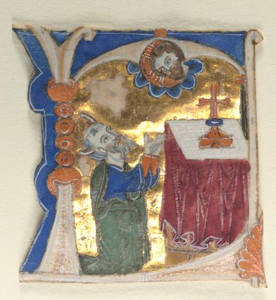 Iniziale istoriata ritagliata da una Bibbia, 1200 da Unbekannt