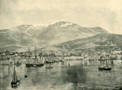 Hobart, dalla Baia, 1901 da Unbekannt