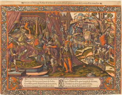 Oloferne Interroga Achior, c. 1575 da Unbekannt