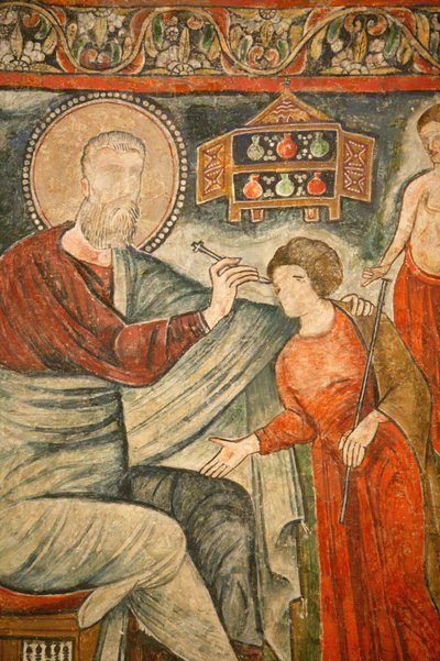 Monastero copto della Santa Vergine e di San Giovanni Kame: Santo guaritore cura una ragazza cieca da Unbekannt