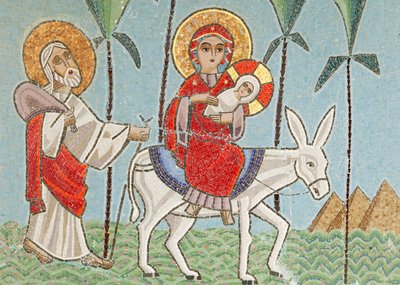 Santa Vergine e San Giovanni, monastero copto di Kame: La sacra famiglia, Egitto da Unbekannt