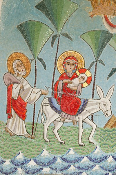 Santa Vergine e San Giovanni, icona del monastero copto di Kame, La Sacra Famiglia, Egitto - Il Monastero Siriano da Unbekannt