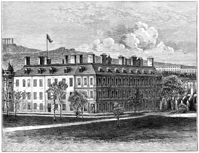 Palazzo di Holyrood da sud-est, Edimburgo da Unbekannt
