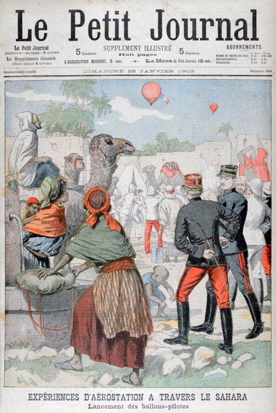 Mongolfiere che attraversano il deserto del Sahara, 1903 da Unbekannt