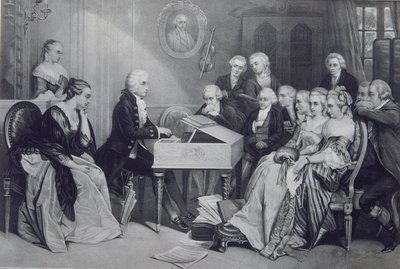 Concerto in casa della famiglia Mozart a Vienna, XIX secolo da Unbekannt