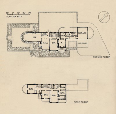 Casa a Burn Bridge di John Procter, F.R.I.B.A., 1942 da Unbekannt