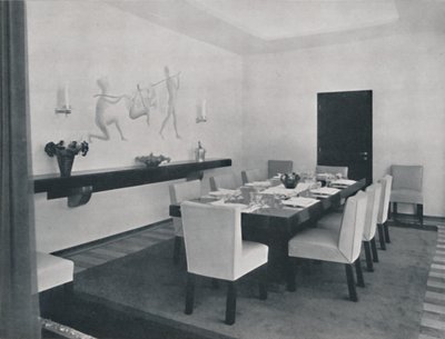Casa a Bucarest di Rudolf Frankel - La sala da pranzo, 1942 da Unbekannt