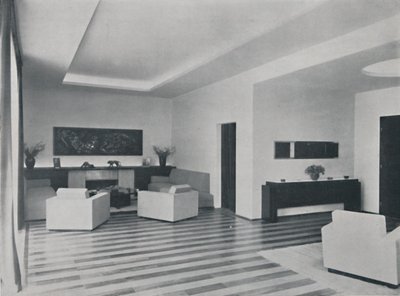 Casa a Bucarest di Rudolf Frankel - Il soggiorno, 1942 da Unbekannt