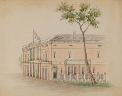 Casa con bandiera da Unbekannt