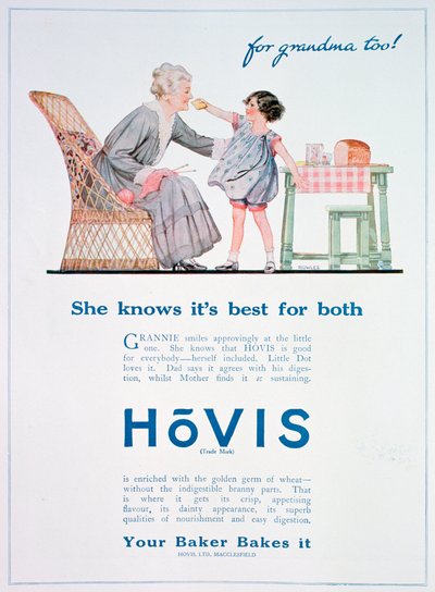 Pubblicità del pane Hovis, 1923 da Unbekannt