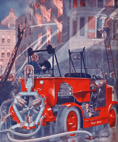Come il camion dei pompieri spegne l