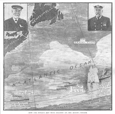 Come il Titanic ha incontrato il disastro nel suo viaggio inaugurale, 20 aprile 1912 da Unbekannt