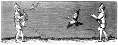 Come addestrare un giovane falco, XIV secolo 1849 da Unbekannt