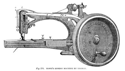 Macchina da Cucire Howes, di Thomas, 1866 da Unbekannt