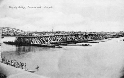 Ponte di Howrah sul fiume Hooghly, Calcutta, India, inizio XX secolo da Unbekannt