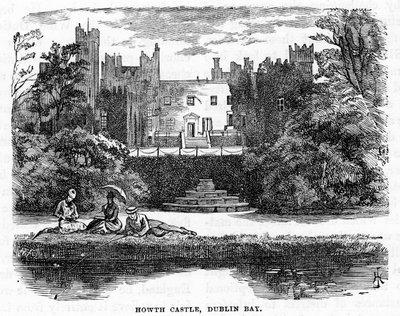 Castello di Howth, Baia di Dublino, XIX secolo da Unbekannt