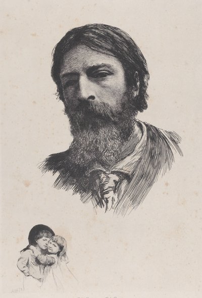 Hubert Herkomer A.R.A. e i Suoi Figli da Unbekannt