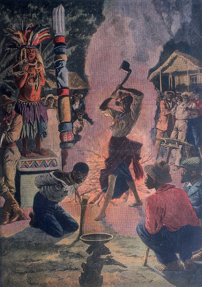Sacrificio umano, Lafayette, Louisiana, USA, 1912 da Unbekannt