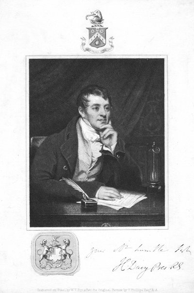 Humphry Davy, chimico inglese, 1821 da Unbekannt