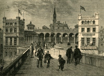 Mercato di Hungerford, dal ponte, nel 1850, 1881 da Unbekannt