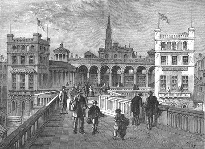 Mercato di Hungerford dal ponte, 1850, 1897 da Unbekannt