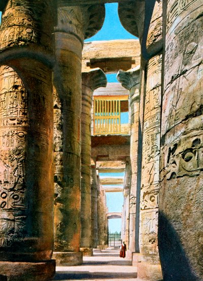 Sala Ipostila, complesso del Tempio di Karnak, Luxor, Egitto da Unbekannt