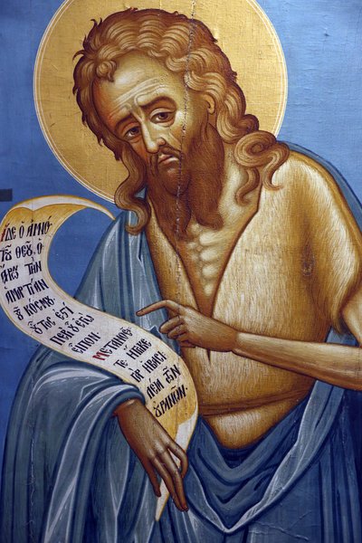 Icona nel museo bizantino di Pedoulas: San Giovanni Battista (XIX secolo), 20150510, Pedoulas, Cipro da Unbekannt