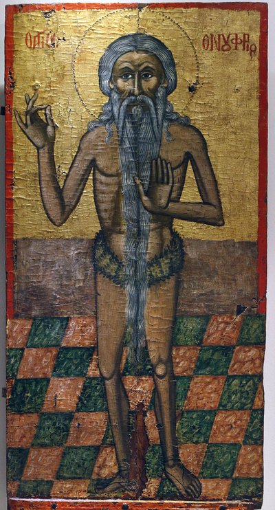 Icona nel museo bizantino di Pedoulas: San Onofrio (XVII secolo) da Unbekannt