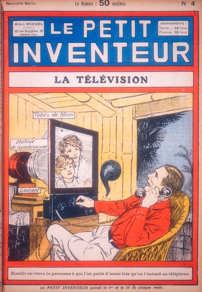 Idea per un video-telefono usando tubi al neon per visualizzare l