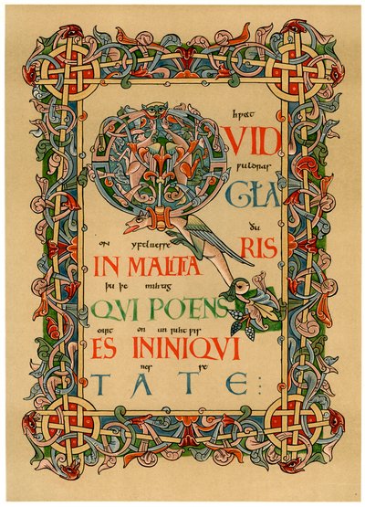 Iniziale illuminata Q, c1073 da Unbekannt