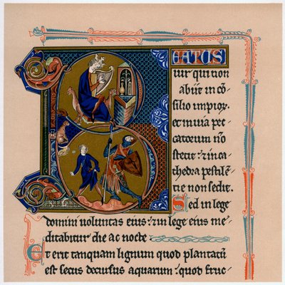 Lettera iniziale illuminata B, XIII secolo, 1901 da Unbekannt
